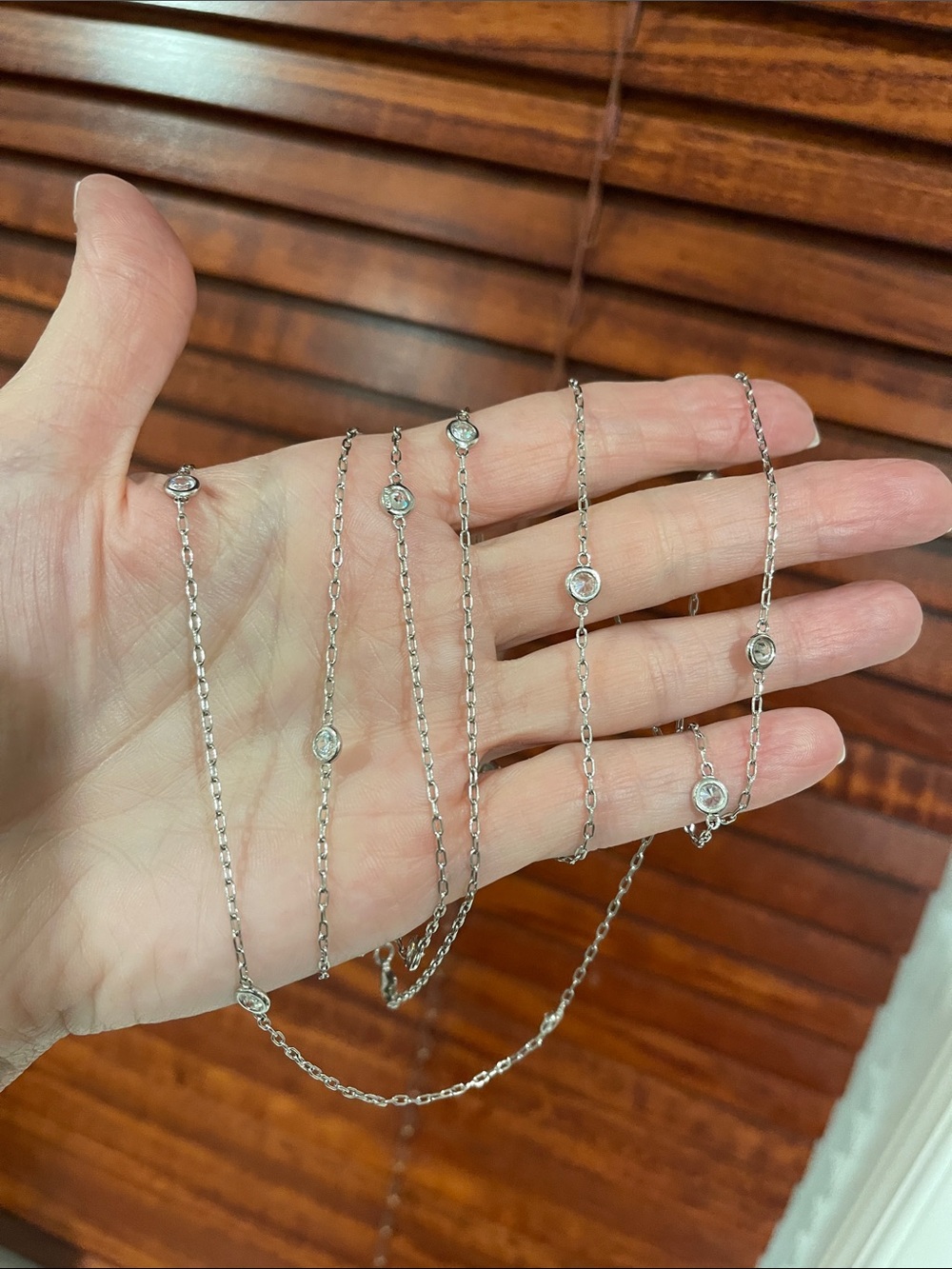 52” Sterling Silver & Cubic Zirconia “Diamonds by the Yard” Style Necklace - NWT - Picture 4 of 14
